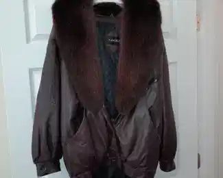 Adolfo Jacket W/ Fur Trim Collar