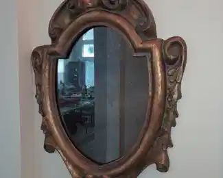 Large Carved Wooden Mirror
