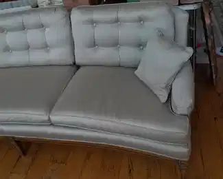 Vintage Curved Mid-Century Couch Made By J.N. Upholstery Shop Inc. (Ironia, NJ)
