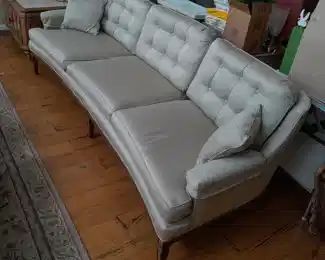 Vintage Curved Mid-Century Couch Made By J.N. Upholstery Shop Inc. (Ironia, NJ)