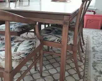 STUNNING Original Mid-Century Modern Dining Room Table W/ 6 Chairs Designed By John Lubberts & Lambert Mulder For Tomlinson Furniture. Chairs Have Their Original Cane Backs. Entire Set Is In NEAR MINT Condition!