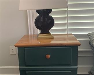 One of a pair of end tables/ nightstands