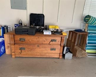 Garage Goodies — wood crates, beach chairs and project furniture 