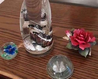 3 Unique Paperweights Andrea Flower