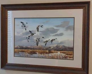 Large Framed Duck Print