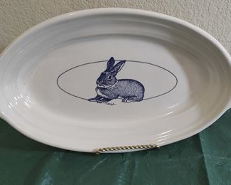 Rabbit Transferware Platter