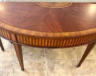 Vintage Ethan Allen Demilune Sofa Table