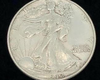 1942 50c cmc Walking Liberty Silver Coin
