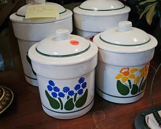 (4) PC FLORAL CANISTER SET