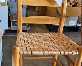 LADDER BACK WOOD CHAIR