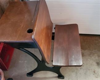 Antique children's school desk