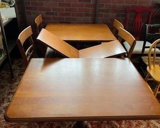 Maple dining table with butterfly leaf