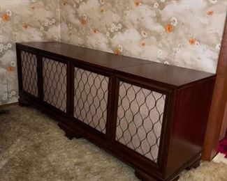 Vintage console stereo record player