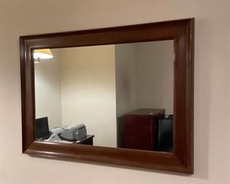 Wood framed mirror 32 x 43 in