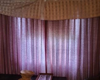 Pleated curtains with draping valance 81x53, 62" see pictures