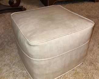 Leather cube ottoman 10 x 13 x 13 in