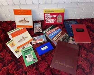 Assorted books and VHS tapes and magazines