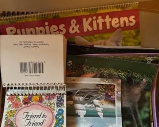 Friend to friend note books and misc calendars