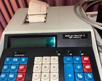 Display Printer 12 with memory calculator with cover