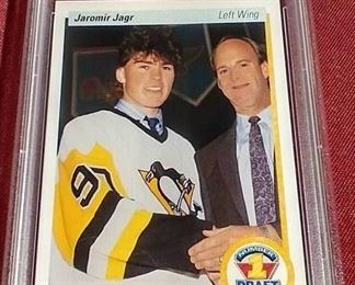 Jaromir Jagr Rookie Card Hockey Penguins PSA Graded