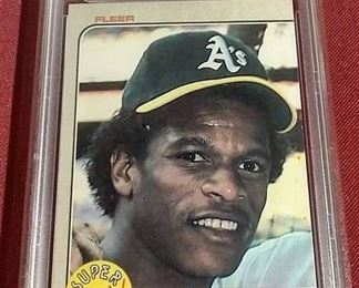 Rickey Henderson 1983 Rookie Card PSA Graded Baseball