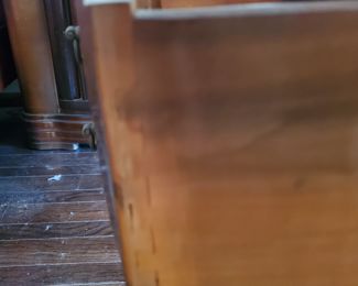 The end tables are dovetailed construction...