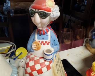 Numerous cookie jars...