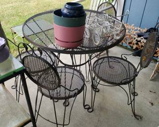 Small patio table with 4 chairs