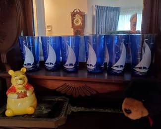 Sailboat set of (6) glasses