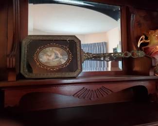 Turn of the last century handheld mirror