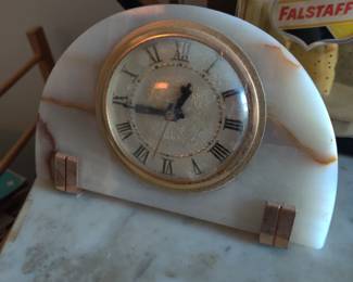 Soapstone clock