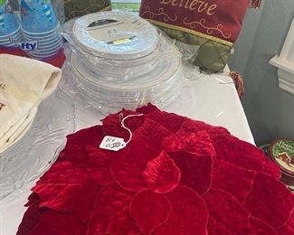 Placemats and lots of Christmas decor