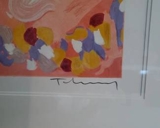 Tarkay Signed by the artist below the plate.