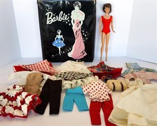 1963 Ponytail Barbie & Ken with case and clothing