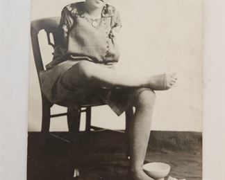 Early Circus Sideshow Freak Performer Photos RPPC. Includes:
1) Lorita Buford, The Armless Wonder, Sausolito California
2) Circa 1918 Jolly Ray, 620 pound woman, performed in Florida and Califonia
3) Unidentified midget in a wagon