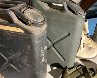 military Army gasoline cans