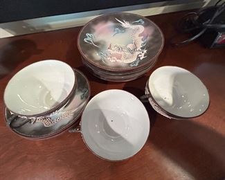 Antique Japanese Porcelain Relief china