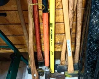 Assortment of Axes & Sledge Hammers