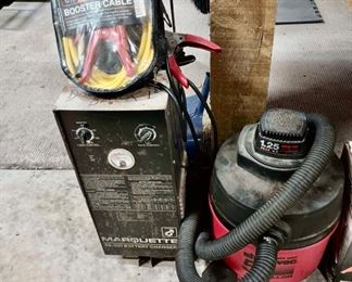 Marquette Battery Charger, 12 ft Booster Cable, Shop Vac 5 Gallon Wet/Dry Vacuum 