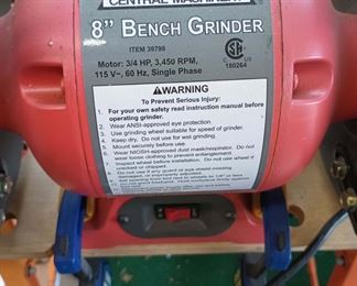 Central Machinery 8" Bench Grinder