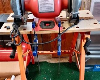 Nikita Work Bench, Central Machinery 8" Bench Grinder