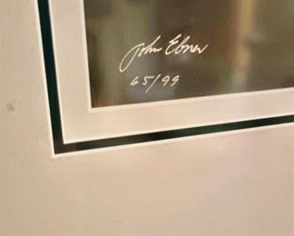 Mountains in the Sunset Watercolor Print by John C. Ebner