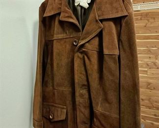 Frederick & Nelson Brown Suede Leather Coat