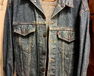Levi Strauss Denim Jacket with Eagle Totem Design