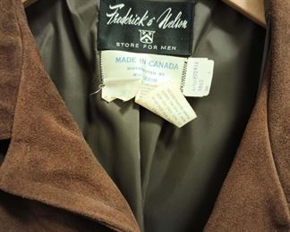 Frederick & Nelson Brown Suede Leather Coat