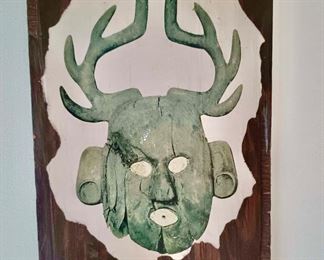 Wall Plaque Depicting Caddo Indian Antler Mask