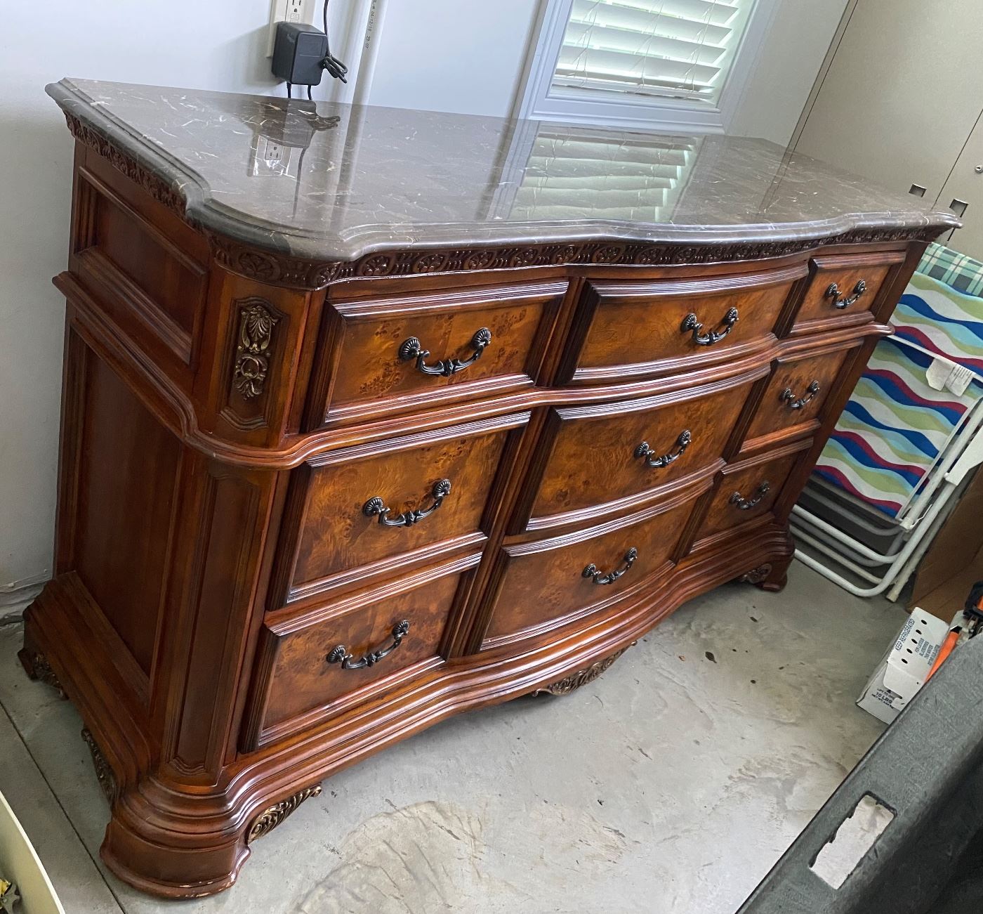 Marble top dresser