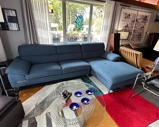 Blue sectional couch
