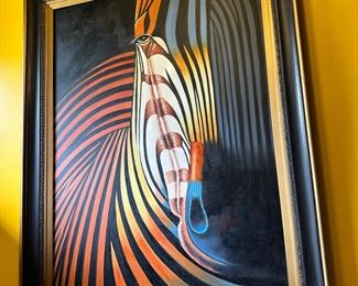 hanging zebra art