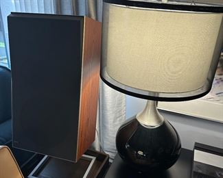 Table lamp and speakers!